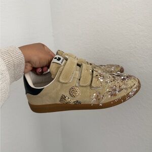 Beige Suede Isabel Sneakers